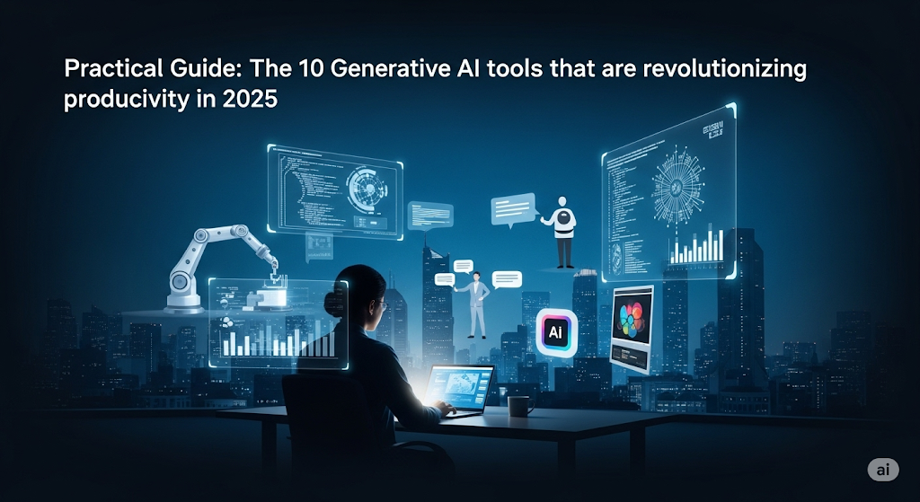 Guía Práctica: Las 10 herramientas de IA Generativa que están revolucionando la productividad en 2025